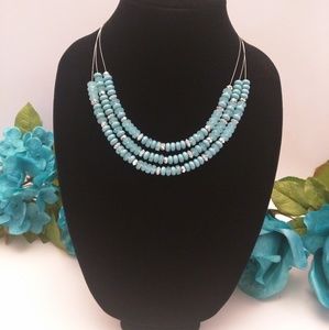 Elegant Turquoise Beaded Necklace